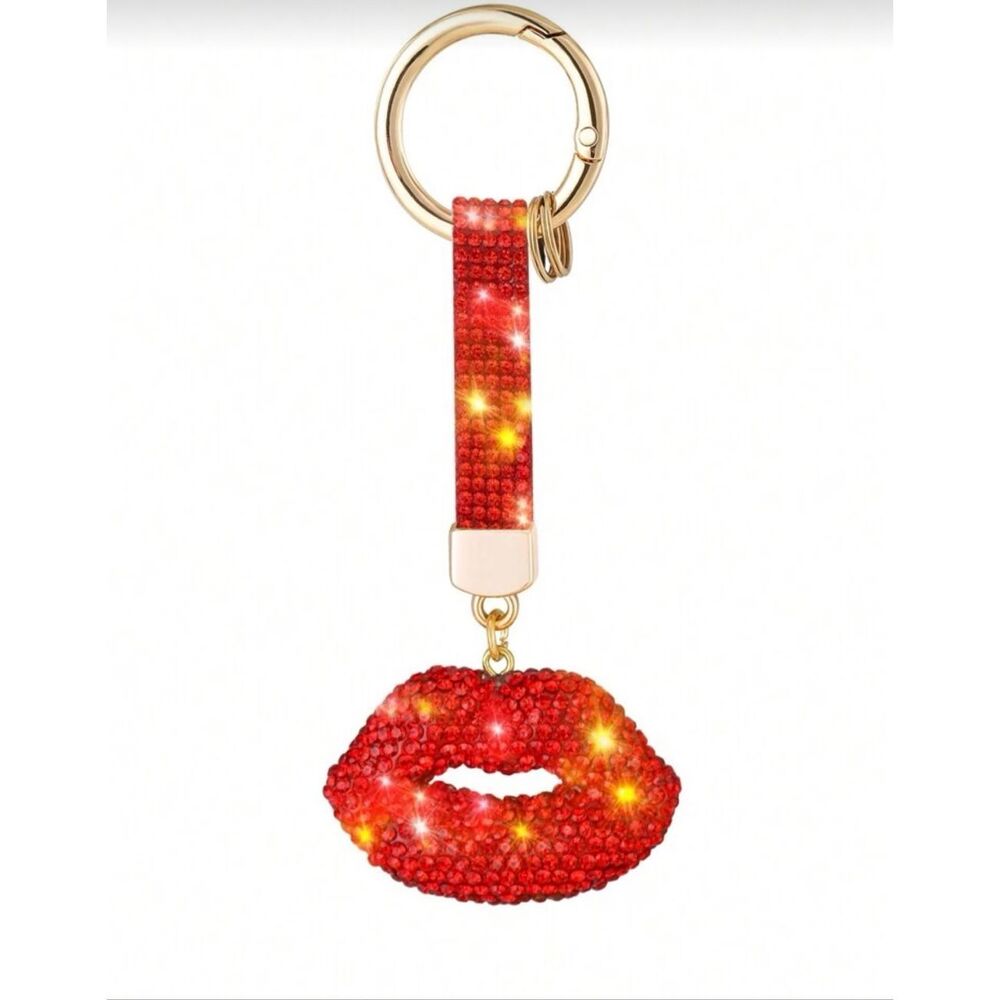Red lip key chain